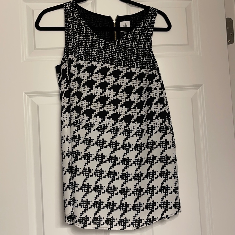 Cabi Broken Check Houndstooth Top